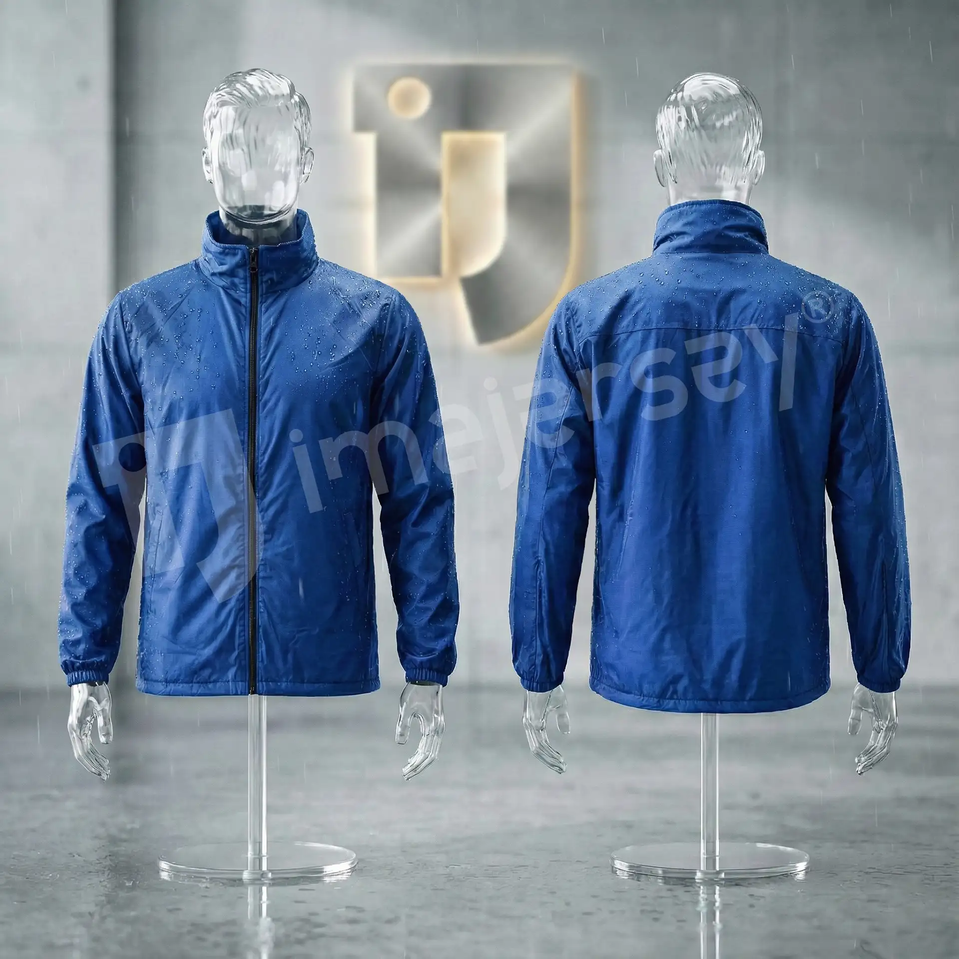 TAKIMINIZ İÇİN PROFESYONEL BASKILI MAVİ YAĞMURLUK 