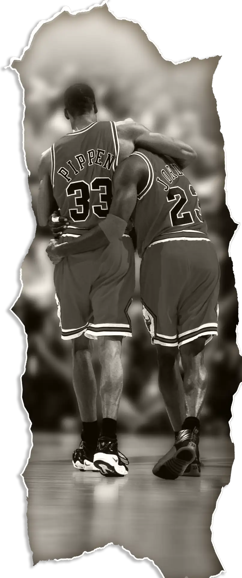 Michael Jordan Flu Game 1997 NBA Finals Scottie Pippen yardımıyla sahadan çıkarken